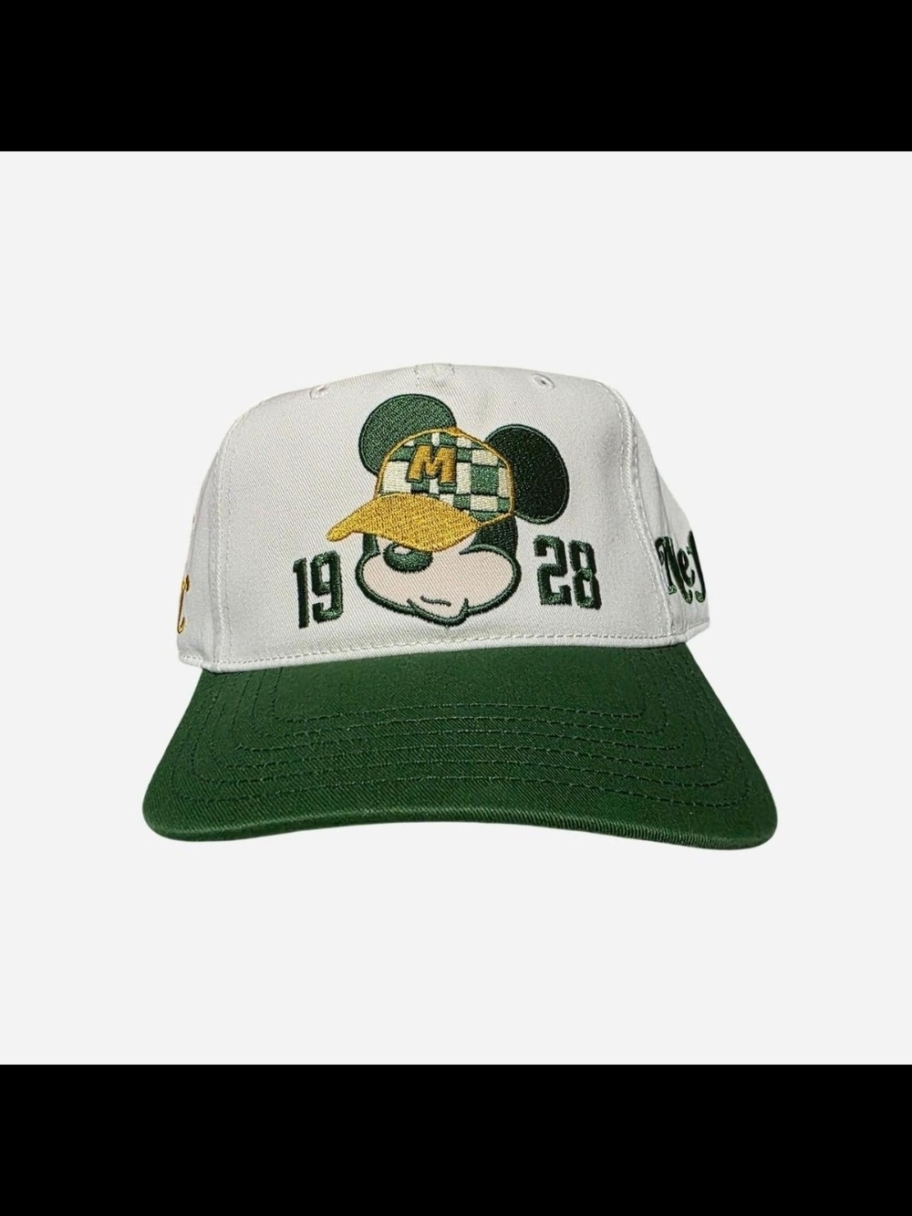 NEW Disney x Neff Mickey Mouse 1928 Cream/Green Snapback Cap Hat